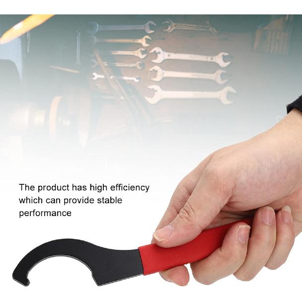 Locknut Wrench, Castle Nut Wrench, Coilover Spanner Wrench C Shape Shock Spanner Wrench High Carbon Steel Hook Wrench Tools for Suspension System and