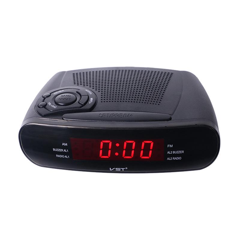 LED Alarm Clock Radio with AM/FM, Multiple Alarms & Snooze