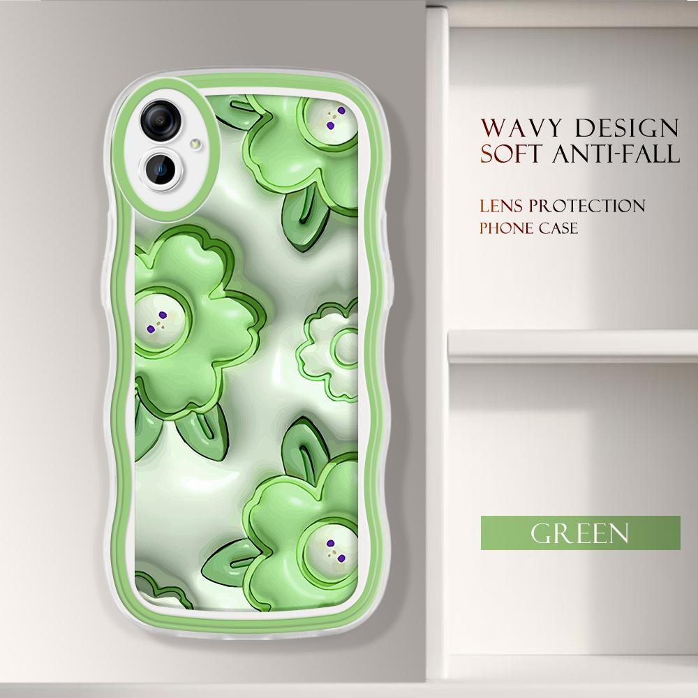 

Модний м який хвилястий чохол для телефону з мультяшним візерунком Захист камери Ударостійкий чохол для мобільного телефону для Samsung Samsung A13 5G