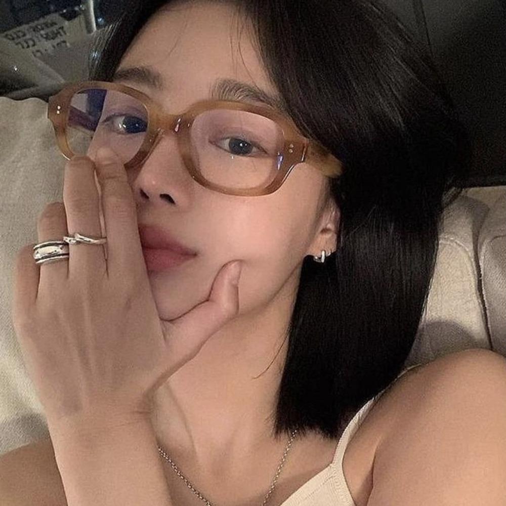 Vintage Clear Lens Square Frame Glasses Frame for Women Anti Blue Light Eyewear Goggles New Fashion Y2K Style Eyeglasses Frame