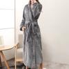 Women's Winter Lengthened Bathrobe Home Clothes Shawl Long Sleeved Robe Coat