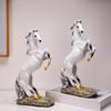 Success Horse Ornament Artistic Good Luck Horse Figurine Resin Modern Horse Statue for Home TV Stand Desk Wine Cabinet Decor