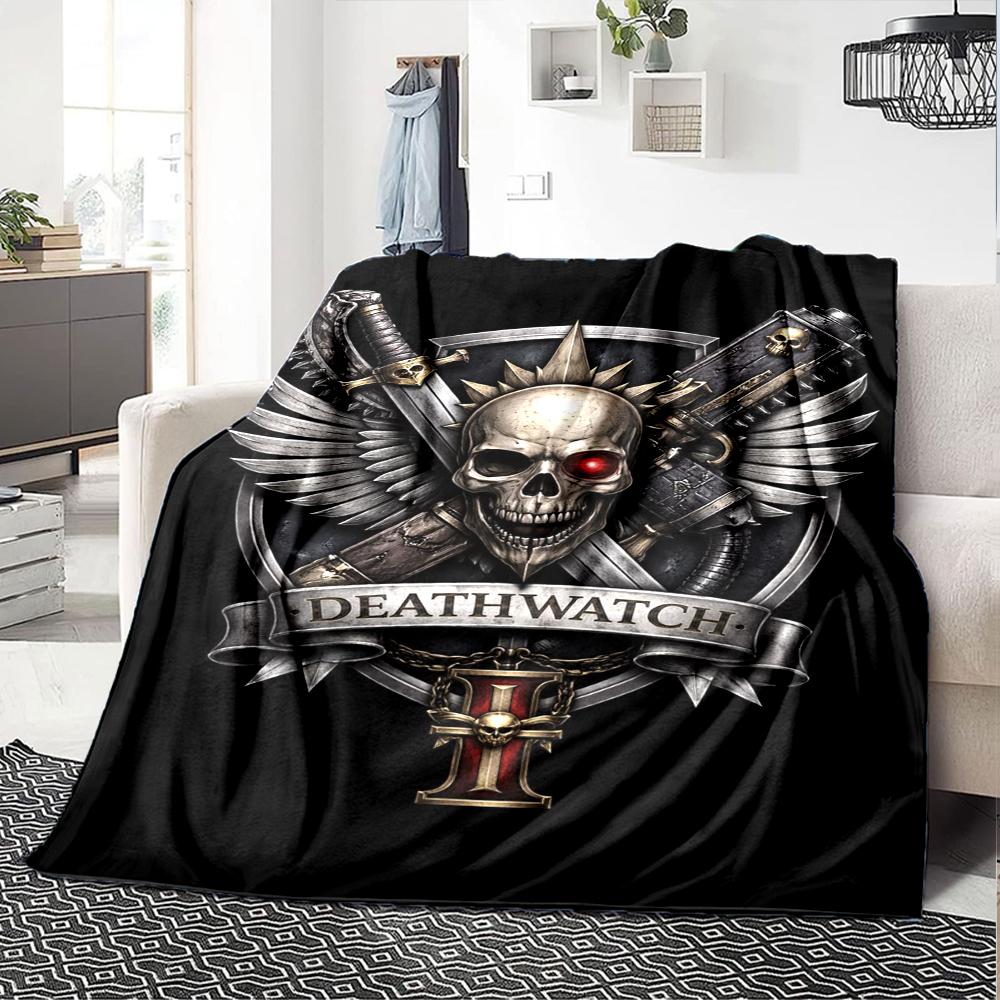 Koc z nadrukiem w tematyce Warhammer 40k - Idealny na kanapę, łóżko, podróż i do użytku na zewnątrz | Można prać w pralce, przytulny i trwały.