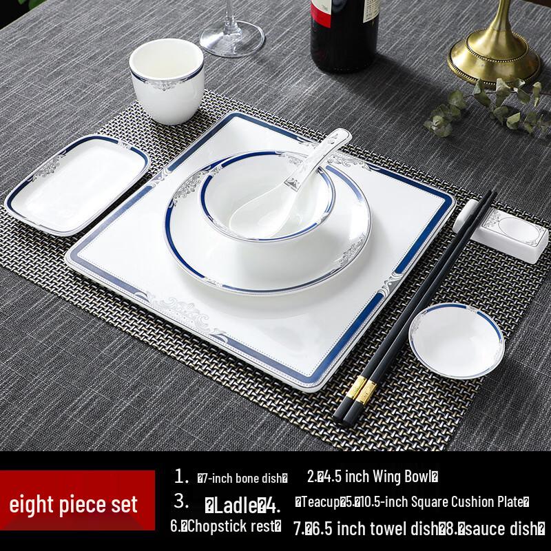 ZISIZ Luxury European Bone China Dinnerware Set