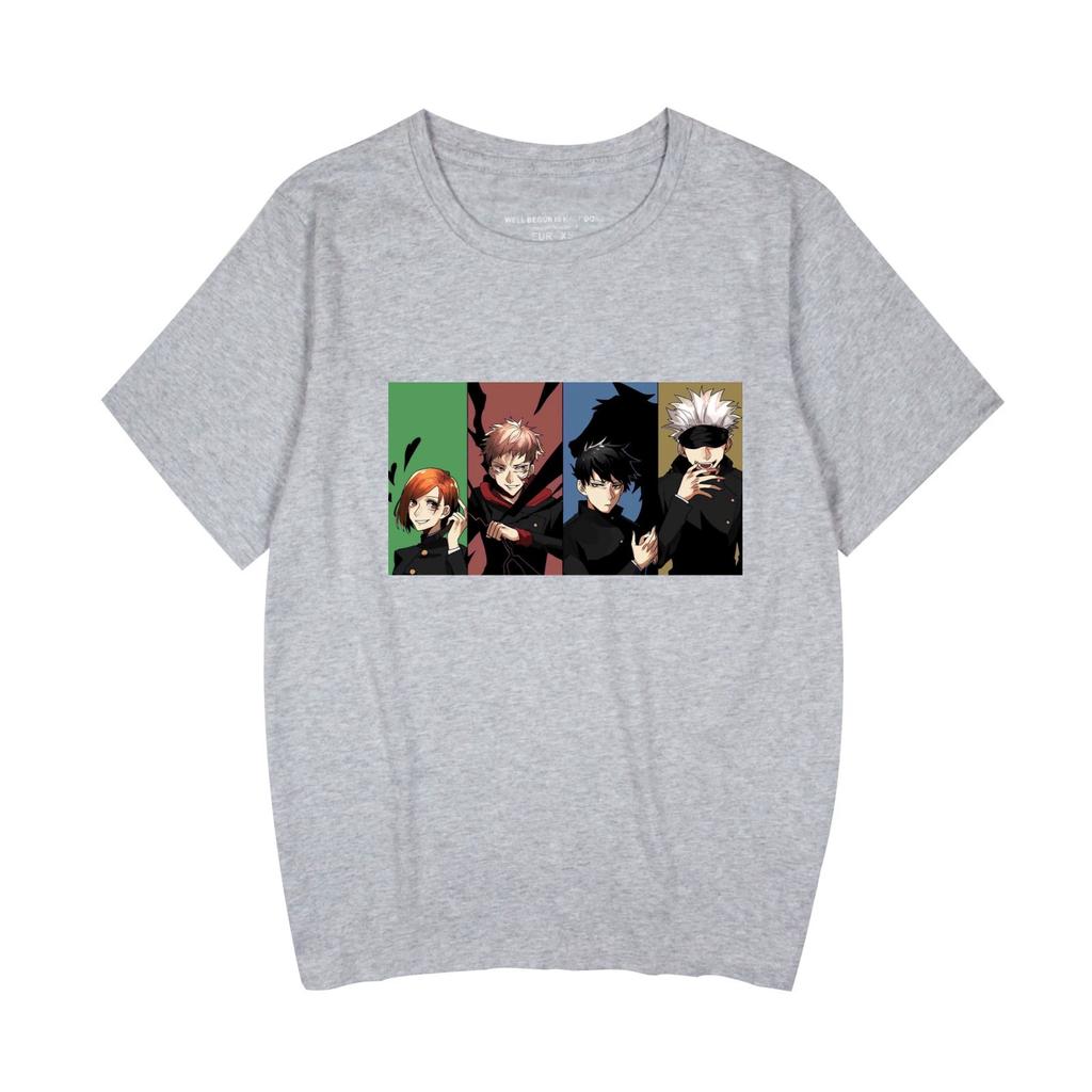 Jujutsu Kaisen Anime T Shirt Men Women Crewneck Short Sleeve Tee Streetwear T-shirt New Cartoon Clothes Tops