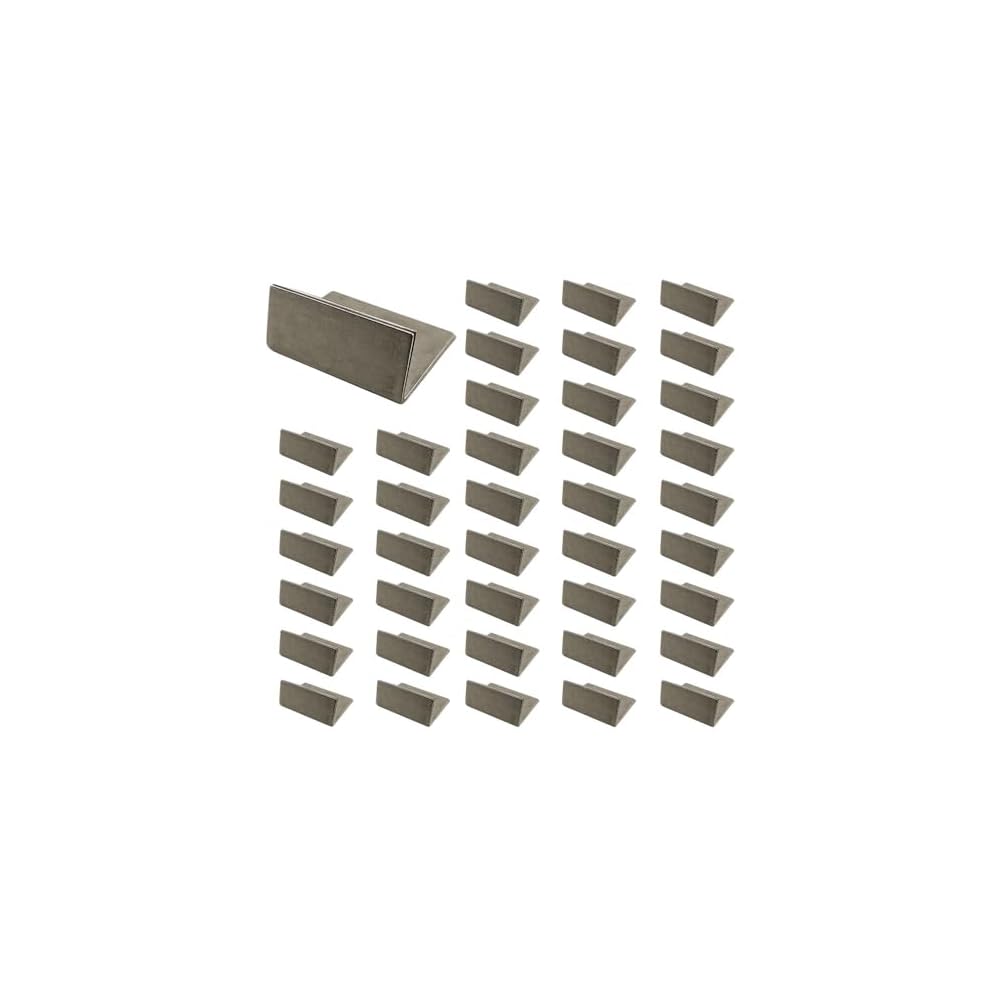 Japanese-made antique-style stainless steel card stand, set of 40, silver.