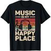 Musik ist mein glücklicher Ort Musiker Outfit EDM Musikliebhaber DJ T-Shirt Unisex T-Shirt Camisetas Camisas Harajuku Streetwear