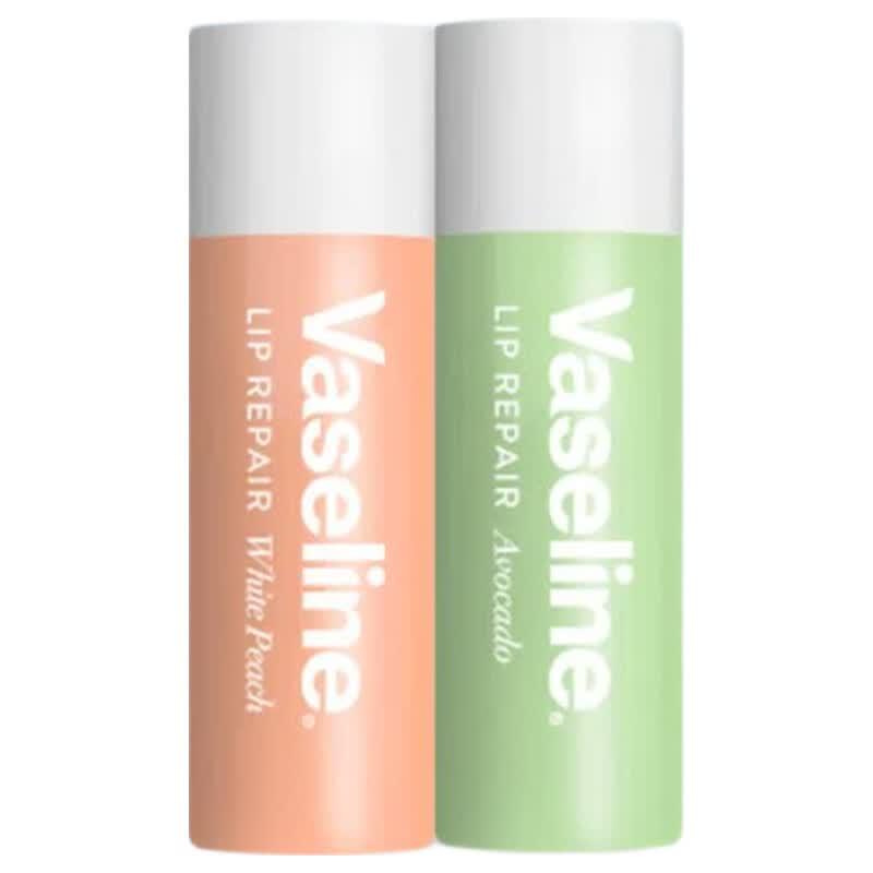 Vaseline Lip Balm Set - White Peach & Avocado (2-Pack)