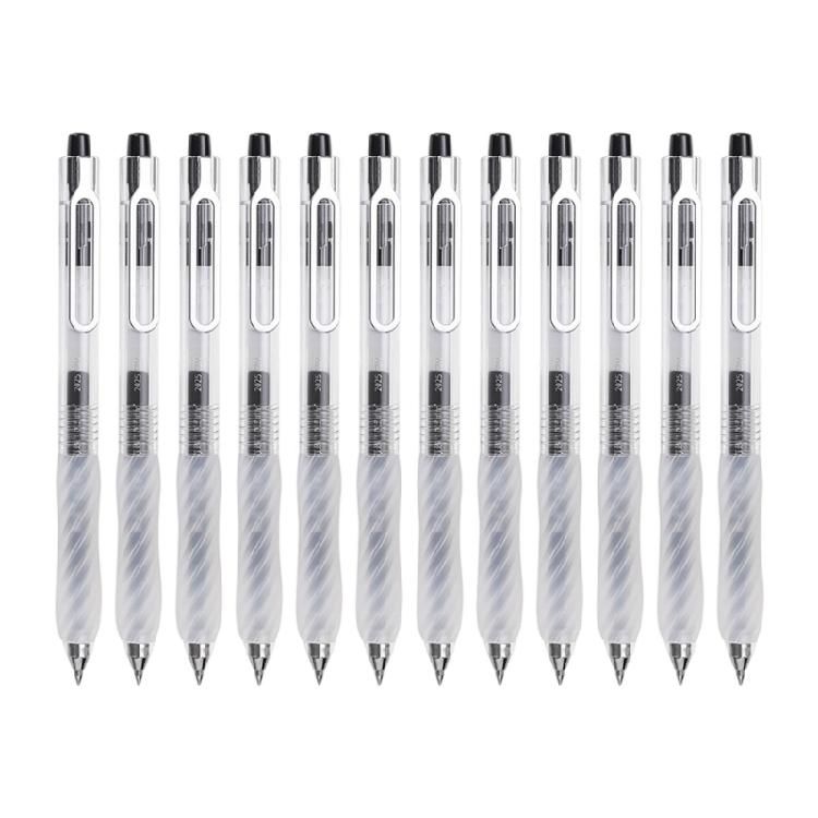 12PCS Quick Drying Retractable Gel Pen Ergonomic Silicone Grip 0.5MM Tip Gel Pen Office Writing Tool for Note Taking