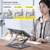Oatsbasf Foldable Laptop Stand for Desk with Hidden Phone Stand For MacBook Pro Air Hp Tablet Adjustable Height Notebook Holder