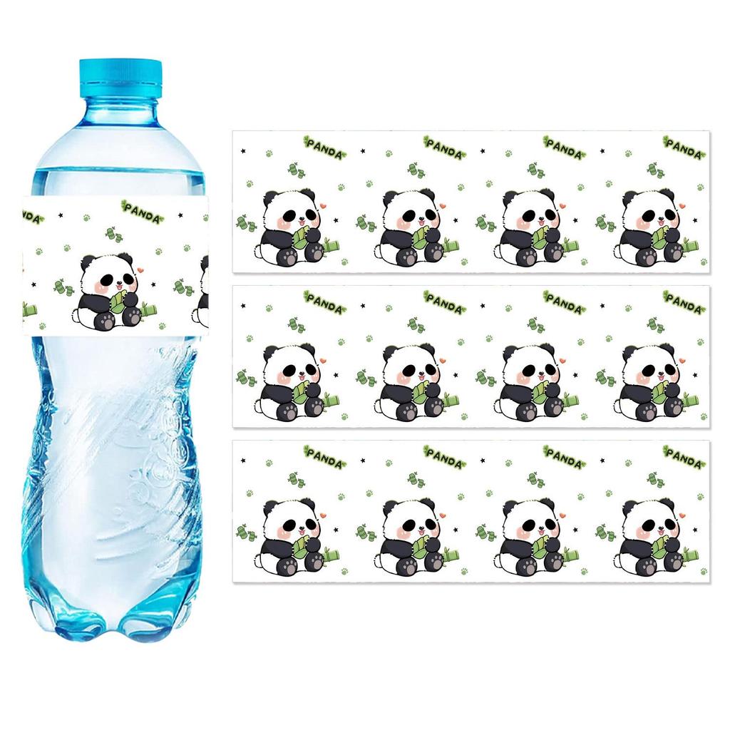 Bamboo Panda Theme Birthday Party Tableware Set: Disposable Tablecloth, Plates, Napkins, Cups, and Pull Flags