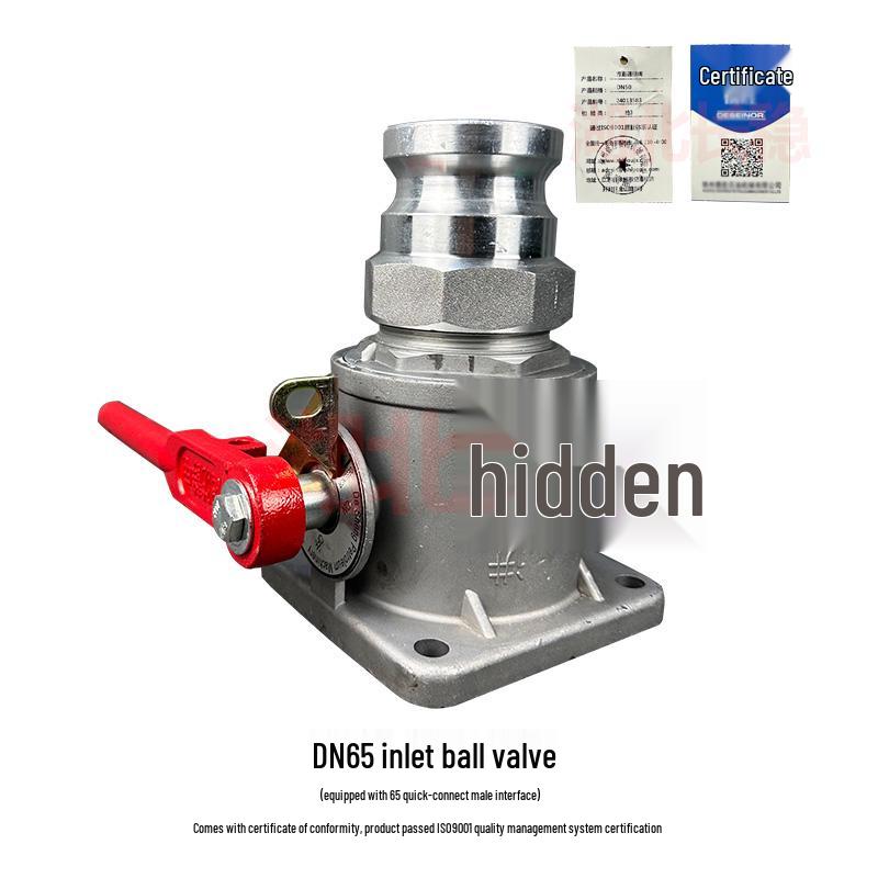 Fire Truck Water Inlet Ball Valve for Sprinkler and Tank Trucks, DN50/DN65
