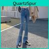 Slim Fashion Slit Women Split Allmatch Straight Ladies Casual Jeans Pants Spring Autumn Highwaisted Denim Trousers
