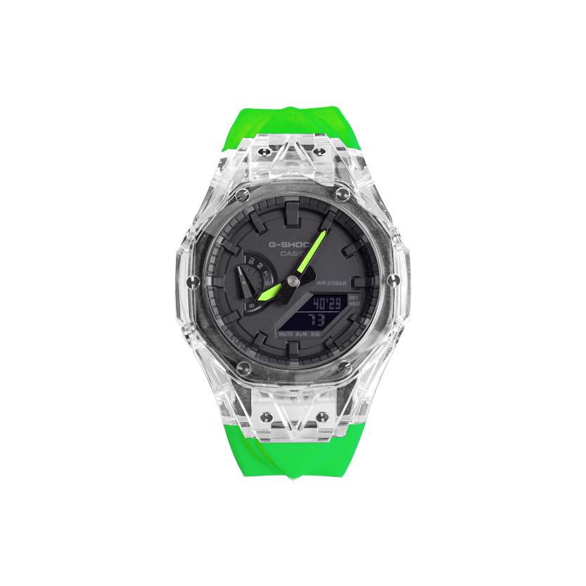 Casio Unisex Liquid Crystal,Analog Dual Display Series 48.5mm Black Watch GA-2100-1A1(Watch8--)