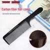 Pente de Cabeleireiro Masculino Ultra Fino de Fibra de Carbono Preta com Topo Plano