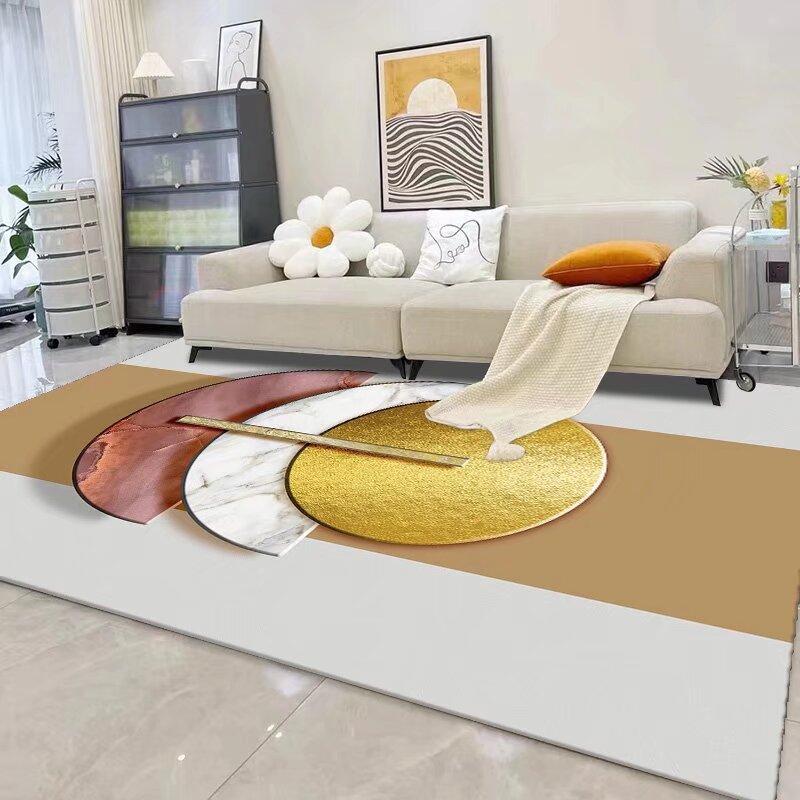 Yellow Orange Luxury Household Carpets for Living Room 140x200 Modern Home Deocr Soft Fluffy Lounge Rug Bedside Bedroom Balcony