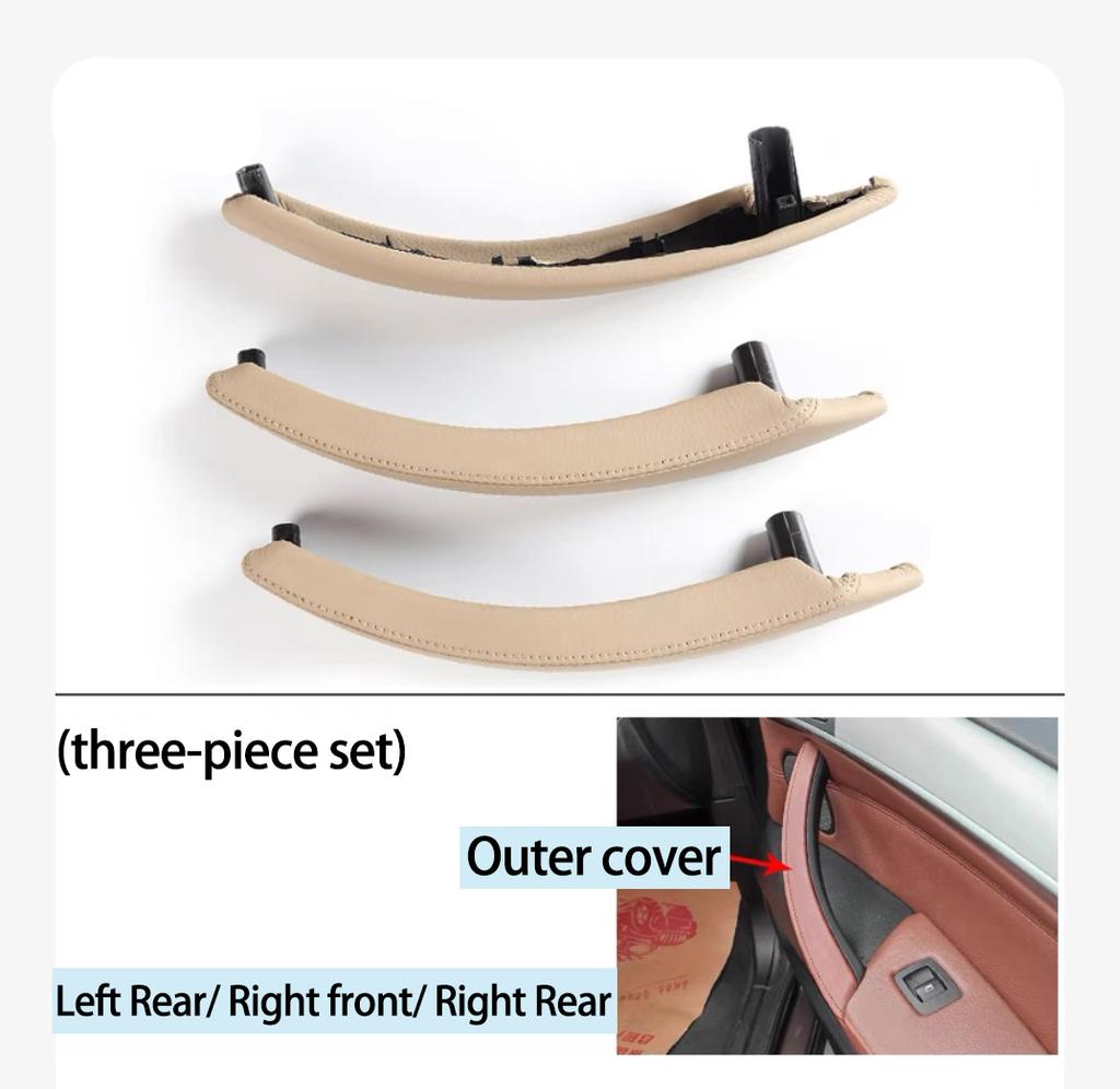 Kyapx5 LHD RHD E70 E71 Upgraded Interior Door Handle with Leather Cover Assembly Full Set For BMW X5 X6 E70 E71 2008-2013
