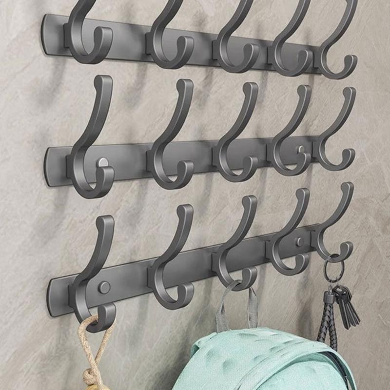 Over The Door Hook Heavy-Duty Door Hanger Coat Rack with 3/4/5 Hooks Hangers for Hanging Keys Hats Clothes Umbrellas