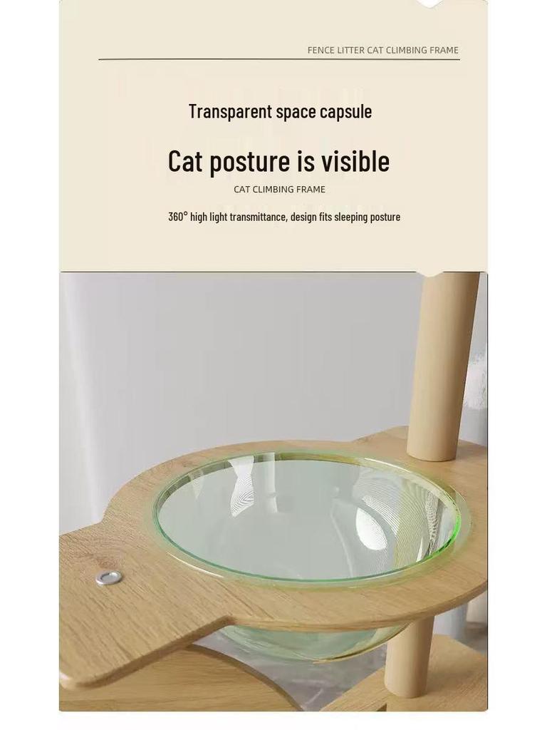 KunMeow Multi-layer Cat Tree with Villa Bed and Scratcher