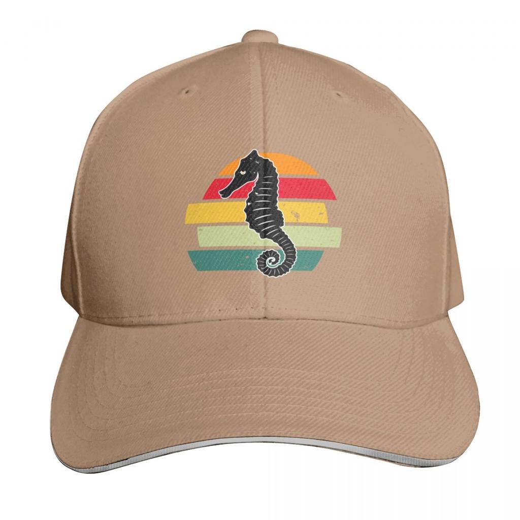 Retro Hippocampe Sunset Baseball Cap GentleUnisex Hat Fun Hats Mountaineering Rave FeUnisex Unisexs