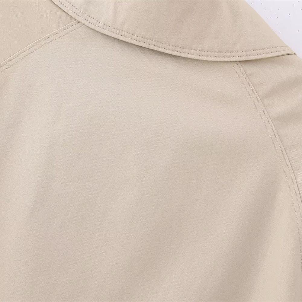2025 Spring Women's Casual Loose Turn-Down Collar Bomber Jacket