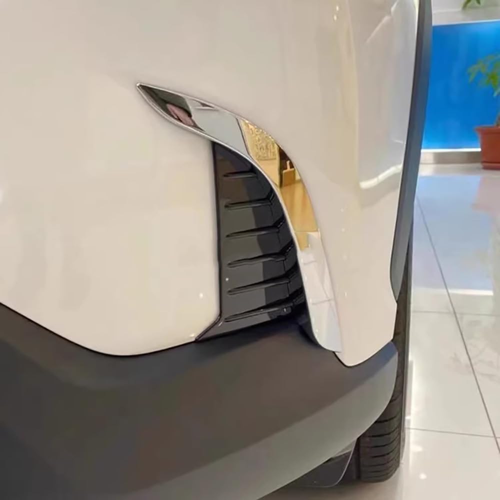 Car Accessories Fit for Toyota Corolla cross 2022-2024 ABS (Chrome Black) Front Fog Light Lamp Frame 2pcs