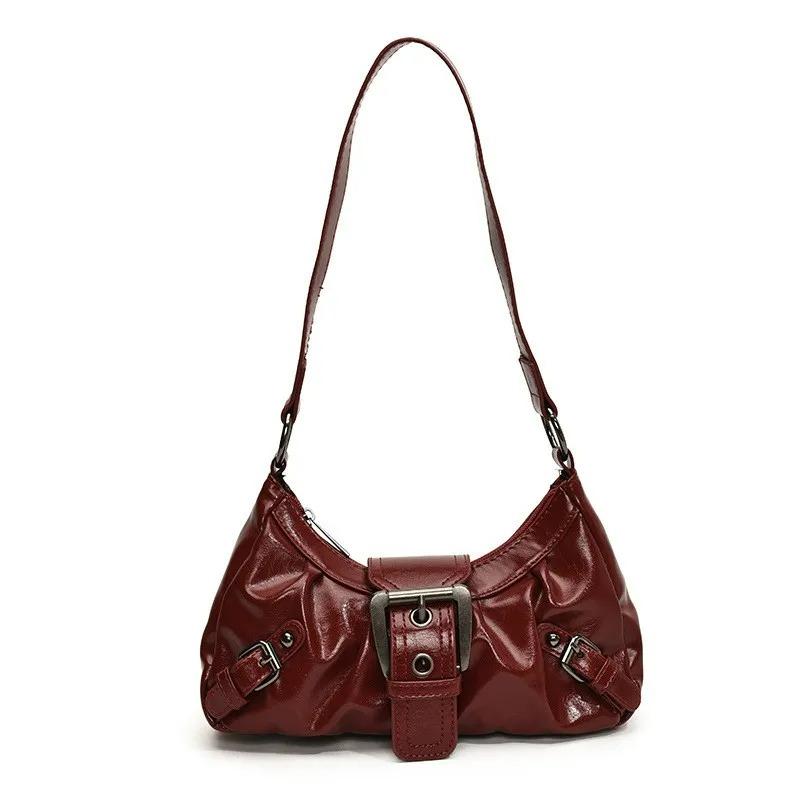 Borsa a Spalla Hobo Pieghettata Stile Retro Y2K per Donna in Offerta Speciale Stile Maillard Borsa Sottobraccio Pochette Borse a Mano per Viaggio Lavoro Shopping