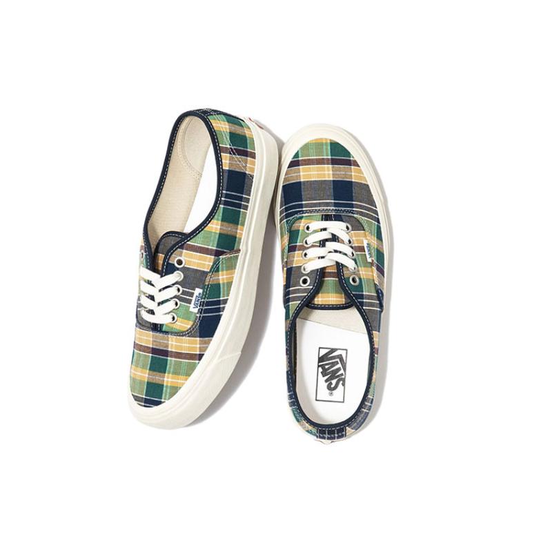 Vans Style 44 Low Tops Casual Skateboarding Shoes Unisex Yellow Green Blue Plaid 'Yellow Green Blue' Sneakers VN0A5KX45TK