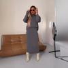 High Neck Long Knit Sweater Dress Two-Piece Set for Autumn/Winter