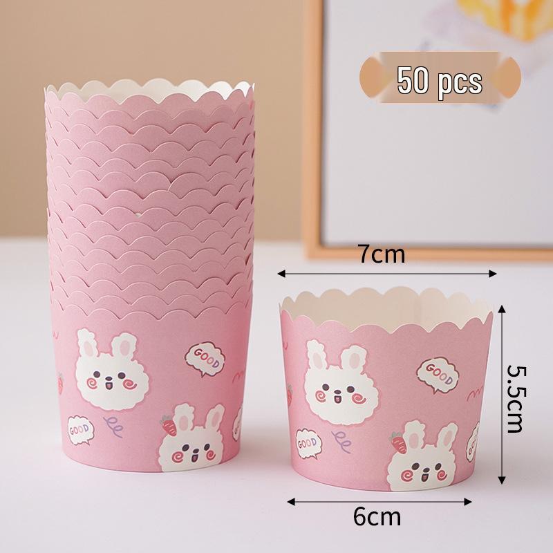 50 Hochtemperatur-Beständige Kraftpapier Muffin- & Chiffon-Kuchenförmchen - Lebensmittelqualität, Einweg, Runde Backförmchen