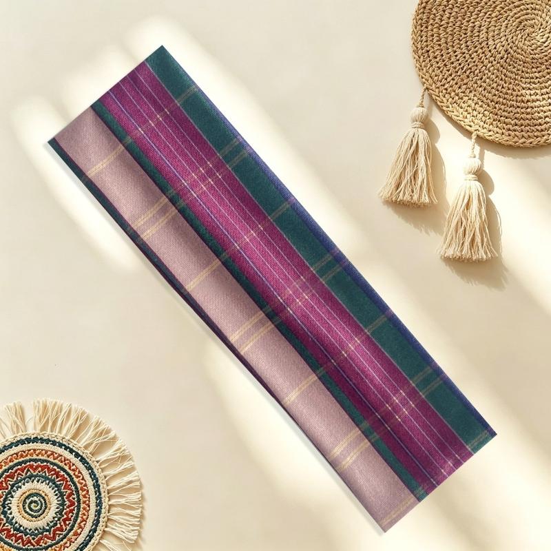 Retro Colored Checkered Pattern Headband Fashion Women Y2K Hair Accessories Cute Sweet Dating Hair Band Elastic Sports Headband