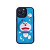 Doraemon 3D Silicone Phone Case for iPhone 15 Pro Max with Stand - Full Coverage Cartoon Design