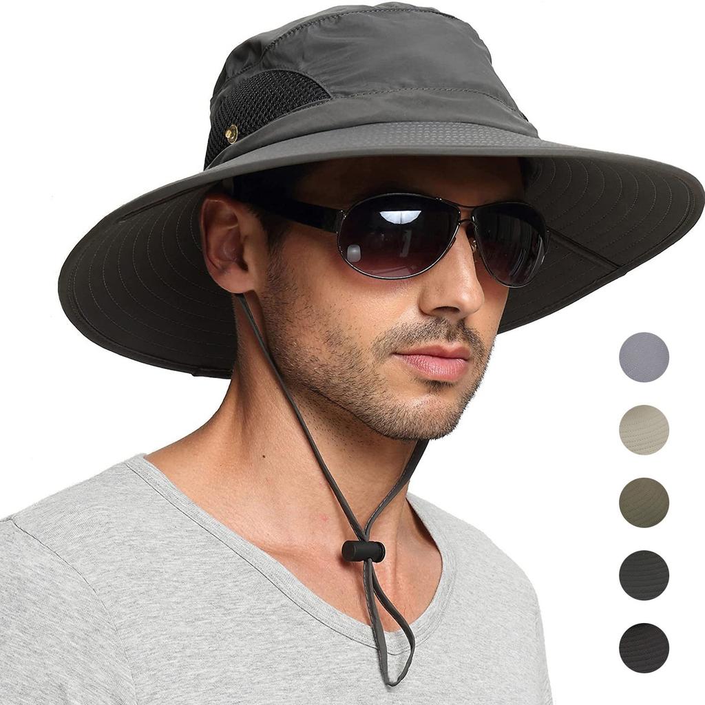 Herren- und Damen-Outdoor-Camping-Volltonfarbe-Reise-Fischer-Sonnenschutzhut