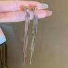Light Luxury Tassel Pendant Earrings Elegant Drooping Earring Charm Metal Earrings  Special Events
