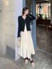 Women's Summer 2024 Sleeveless French-Inspired Pleated Waist Sling Dress