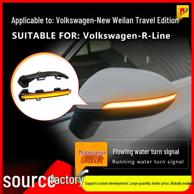 Volkswagen Weilan Wagon Rearview Mirror Blue Sequential Turn Signal Light