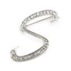 Trendy 26-Letter Rhinestone Brooch Pin - Fashion Accessory for Clothing & Bags