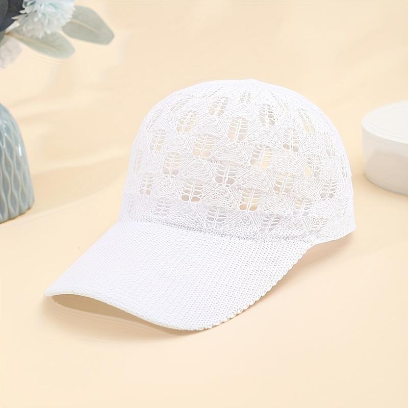 European and American Style Hat for Women, Summer Outdoor Sun Protection, Breathable Mesh Baseball Cap, Versatile Duckbill Cap белый