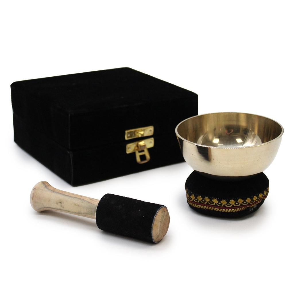 Singing Bowl Gift Set Brass 9cm