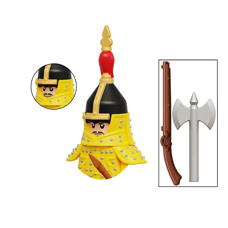Kids Toys Chinese Ancient Historical Figures Military Soldiers Imperial Guard Military Commanders Model Building Blocks Gifts