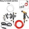 Portable Intelligent Electric Pressure Washer Pump 100W 160 PSI 12V Portable Pressure Powerful Washing Kit with 21.3 Feet PVC Ho