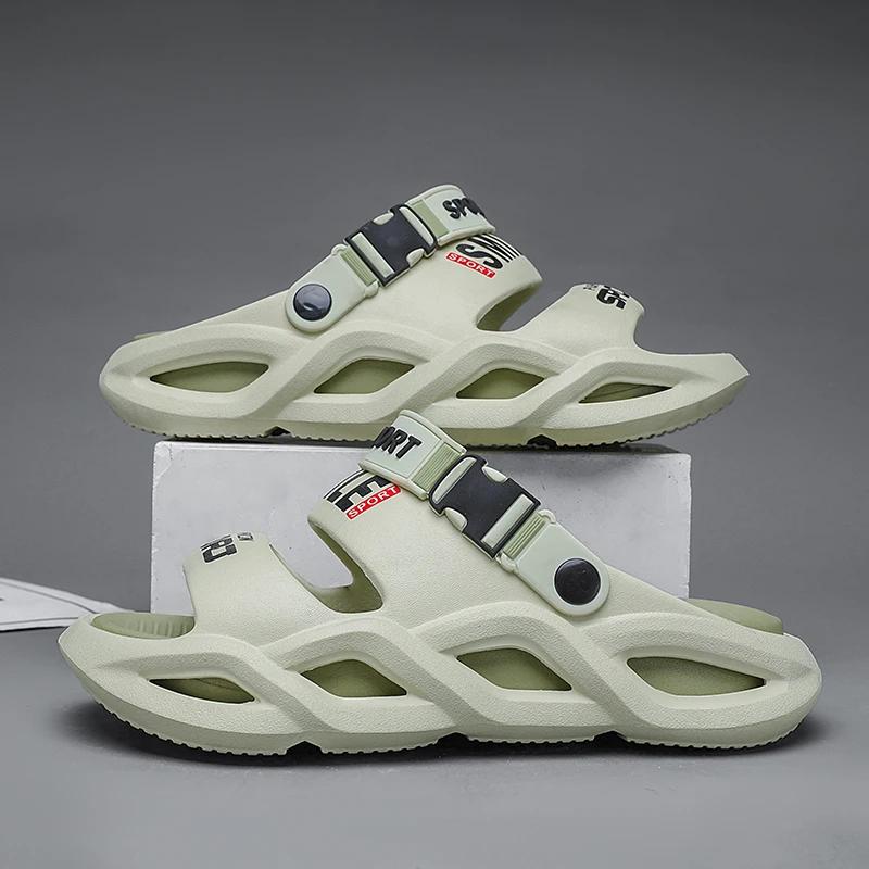 Mens Outside Sandal Shoes Slide Shoes Beach Plush Comfort Cushioned Sole Slide Clogs Daily Wear Shoes Men Women Beach Sandal Shoes Big Size 39-45