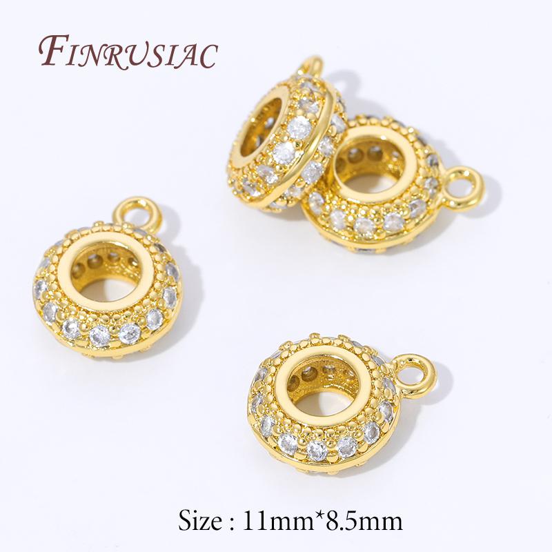 2 Pcs 18K Gold Plated Bails For Pendants,Bale Pendant Holder For Jewelry Accessories,Bead Separator,Jewelry Bail,Necklace Bails