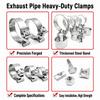 Stainless Steel Pipe Connection Hoop 40-76mm Steel Pipe Clamp Strong Hose Clamp