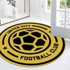 United City FC Hexagonal Soccer Star Circular Area Rug Football Club Round Floor Carpet Sports Fan Living Room Bedroom Home Decor Mat