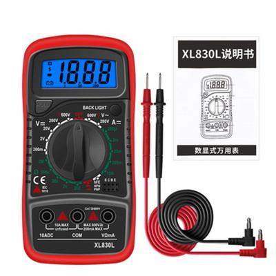 XL830L ručný digitálny multimeter LCD podsvietenie Prenosný AC/DC ampérmeter Voltmeter Ohm Tester napätia Multimetr