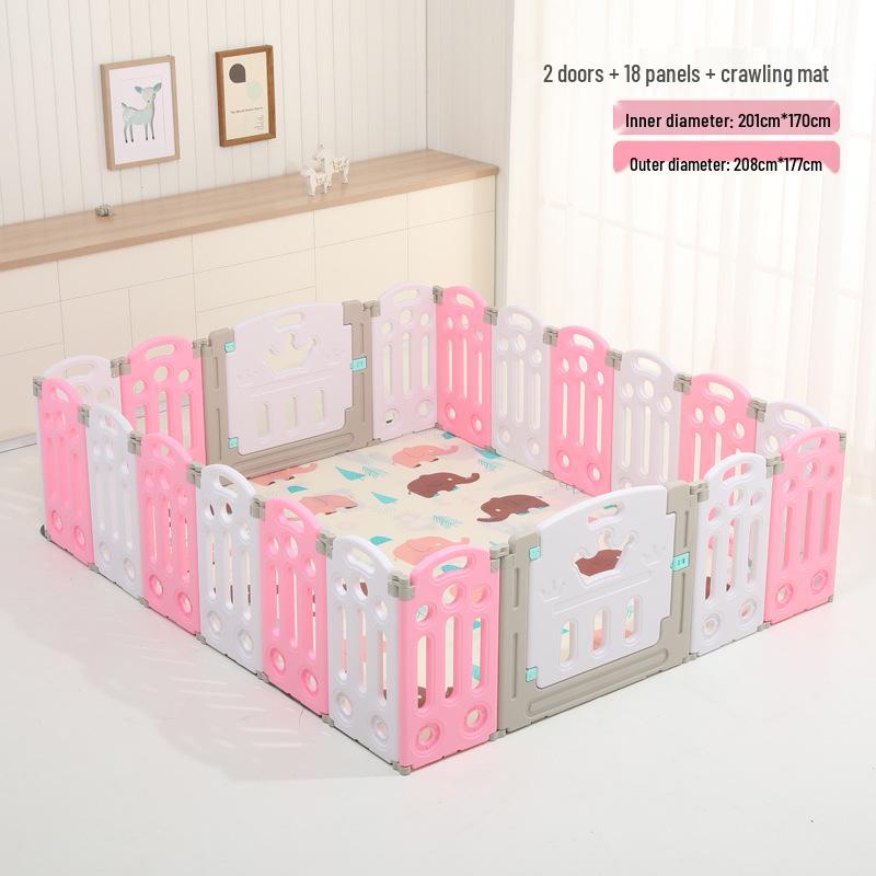 Kids' Indoor/Outdoor Safety Play Fence with Slide - Ideal for Crawling and Walking