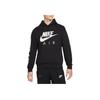 Nike Solid Color Hooded Long Sleeve Sweatshirt Men Tops Black DM5202-010