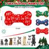 6 Pack Christmas Dog Squeaky Bone Toys Plush Interactive Dog Pets Birthday Bone Shape Stuffed Chew Toys for Puppy Small Medium Large Squeak Toss Play