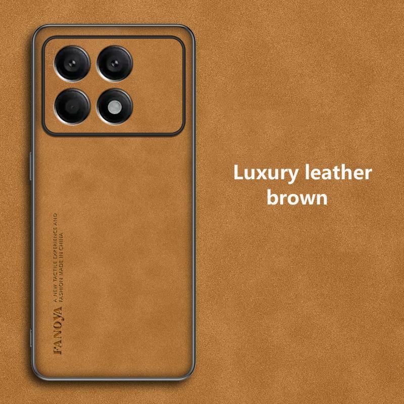 Case For POCO X6 Pro 5G Case Luxury Leather Back Cover For Xiaomi POCO X6Pro 5G Comfort Phone Shell Silicone Protection Bumper